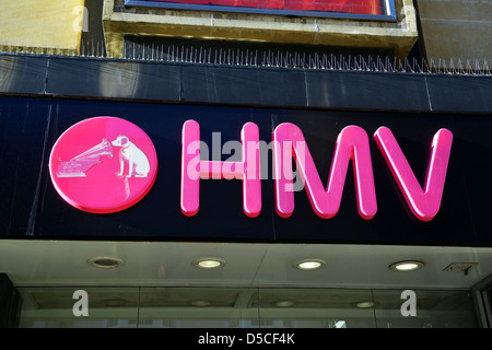 HMV sign, UK Stock Photo
