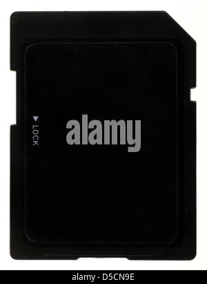 Close up shot of a SD card, on white Stock Photo