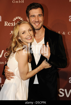 Janin Reinhardt and Jochen Schropp at the grand opening of Courtyard by Marriott and Residence Inn by Marriott hotels. Munich, Stock Photo