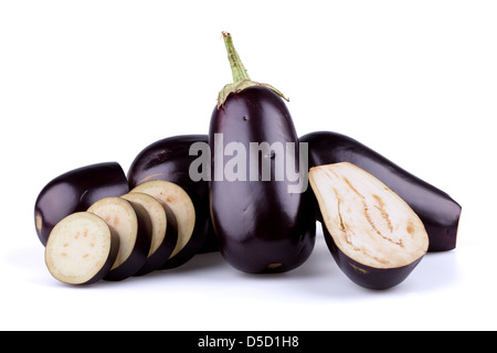 Eggplants or aubergines Stock Photo