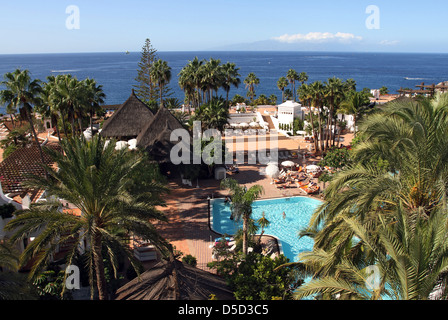 Costa Adeje, Spain, the Hotel Jardin Tropical plant Stock Photo