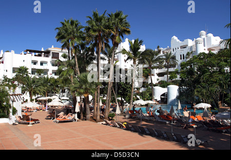 Costa Adeje, Spain, the Hotel Jardin Tropical plant Stock Photo