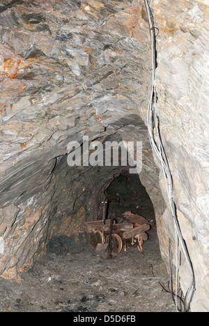 Wales, Snowdonia, Blaenau Ffestiniog, Llechwedd Slate Caverns Stock Photo