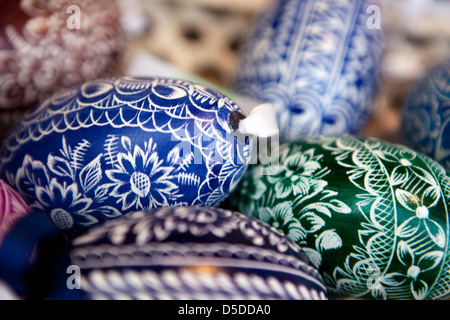 Original Czech Easter Eggs, traditions, holidays, Prague Czech Republic Stock Photo