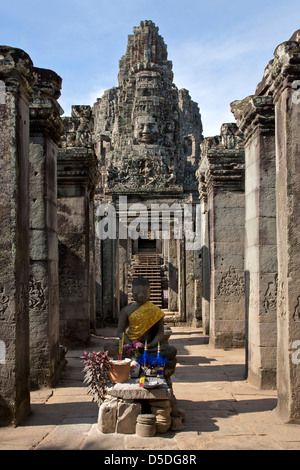 Buddha statue. Bayon temple. Angkor. Cambodia Stock Photo