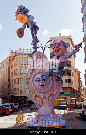 Fallas festival in Burriana, Valenciana, Spain Stock Photo