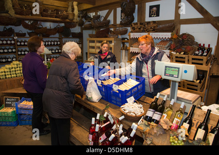 Herten, Germany, asparagus sale in the farm shop Stock Photo