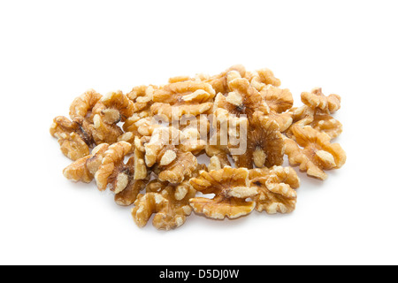 group of walnuts isolated on white background Stock Photo