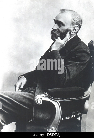 Portrait of Alfred Bernhard Nobel (1833-1896), Chemist Stock Photo