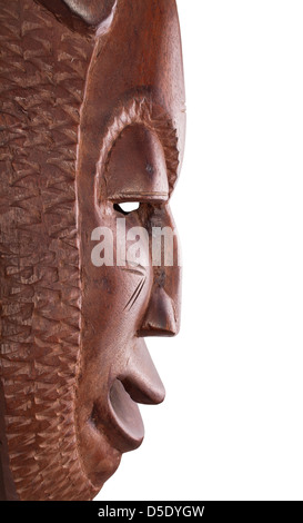 mask african profile on white background Stock Photo