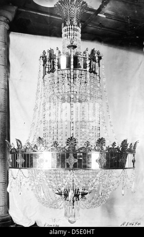 Chandelier, Waldorf Astoria Hotel, New York City Stock Photo