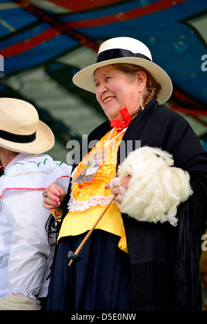 woman, women in the Feast of the wool. Paipa, Boyacá, Colombia, South America Stock Photo