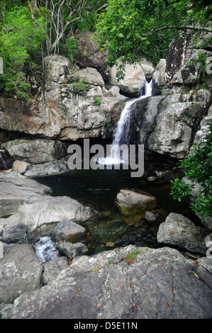 Waterfall on Little Crystal Creek, Paluma Range National Park, north of Townsville, Queensland, Australia Stock Photo