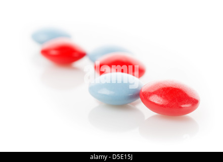 Pills vitamins isolated on a white background Stock Photo