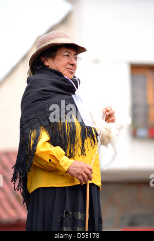 woman, women in the Feast of the wool. Paipa, Boyacá, Colombia, South America Stock Photo