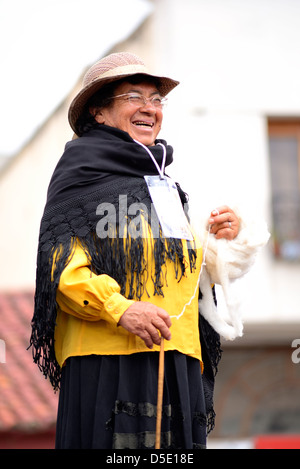 woman, women in the Feast of the wool. Paipa, Boyacá, Colombia, South America Stock Photo