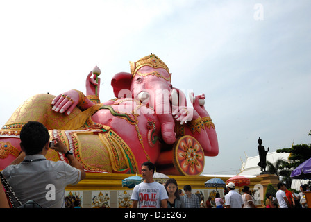 Ganesh buddha large statue worshipped by the hindu and found largely in India and Nepal taken on 18/10 2012 in Bangkok Thailand Stock Photo