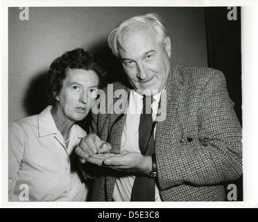 Louis Leakey (1903-1972), and Mary Leakey, archaeologists and