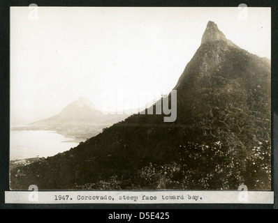 Mary Agnes Chase's Field Work in Brazil, Image No. 1947. Corcovado, steep face toward bay. Stock Photo