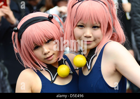Cosplayers in Osaka, Japan. Stock Photo