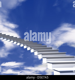 The stairway to heaven know the way of happy and blessed Stock Photo