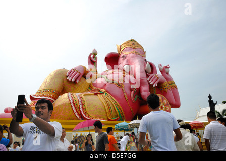 Ganesh buddha large statue worshipped by the hindu and found largely in India and Nepal taken on 18/10 2012 in Bangkok Thailand Stock Photo