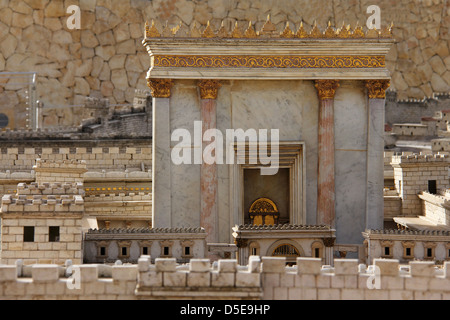 Second Temple. Model of the ancient Jerusalem. Israel Museum Stock Photo