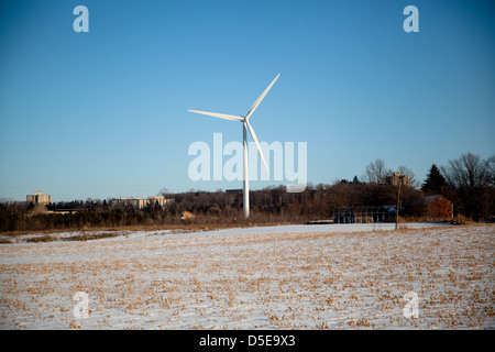 Wind turbine near the campus of St Olaf College Stock Photo