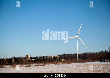 Wind turbine near the campus of St Olaf College Stock Photo