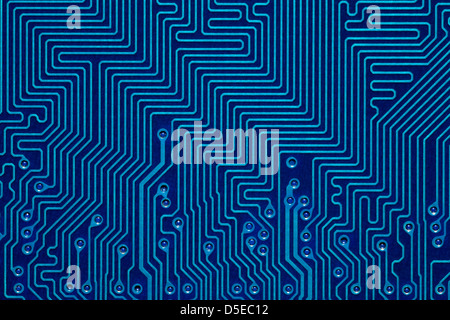 blue printed circuit board or abstract background Stock Photo