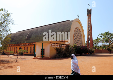 Roman Catholic Cathedral in Bobo-Dioulasse, Burkina Faso, Africa Stock Photo