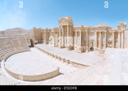 amphitheater in the ancient city of Palmyra, Syria Stock Photo