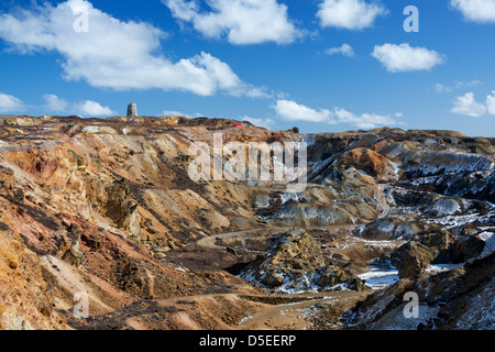 Parys Mountain disused copper mine near Amlwch Anglesey North Wales UK Stock Photo