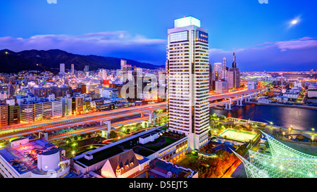 Kobe, Japan panorama at Hanshin Expressway Stock Photo