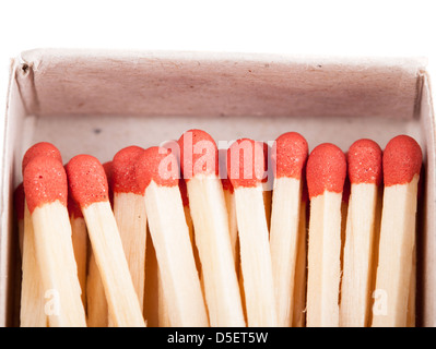 Close-up of a red matches isolated on a white background Stock Photo