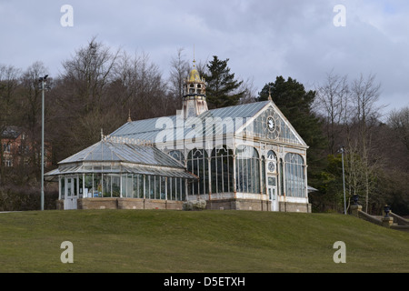 Conservatory in Corporation Park, Blackburn Stock Photo