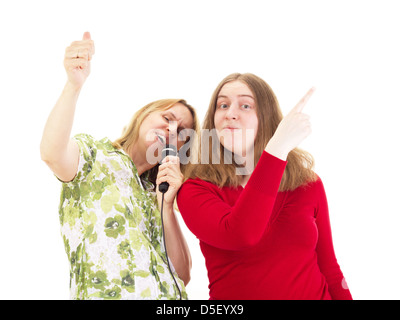 Two women having fun Stock Photo