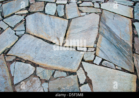 stone pavement background and texture in India Stock Photo