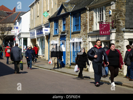 the town centre in truro, cornwall, uk Stock Photo