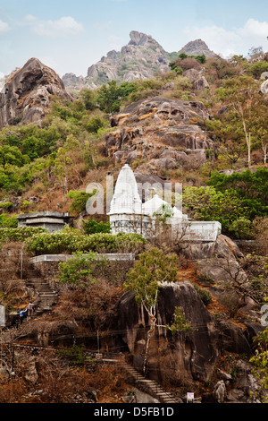 Temple at Anadara Point, Mount Abu, Sirohi District, Rajasthan, India Stock Photo