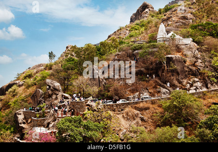 Temple at Anadara Point, Mount Abu, Sirohi District, Rajasthan, India Stock Photo