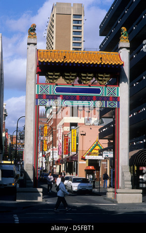 Australia, Victoria, Melbourne, China town in the city. Stock Photo