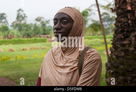 Muslim woman in Cameroon Africa Stock Photo