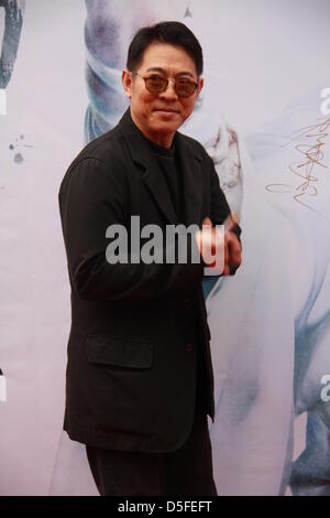 Jet Li attended a game awards in Shanghai, China on Sunday March 31, 2013. Stock Photo