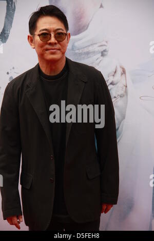 Jet Li attended a game awards in Shanghai, China on Sunday March 31, 2013. Stock Photo