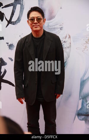 Jet Li attended a game awards in Shanghai, China on Sunday March 31, 2013. Stock Photo