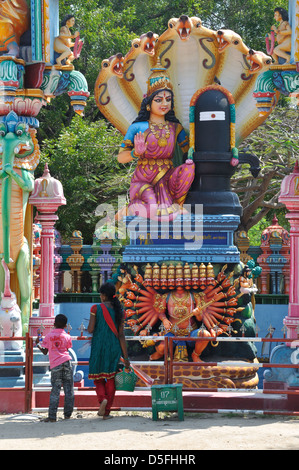 Nagapooshani Amman Kovil , Nainativu, Sri Lanka Stock Photo