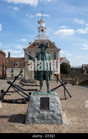 The statue of Captain George Vancouver in front of the Old Customs ...