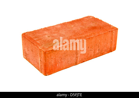 new red brick isolated on white background Stock Photo