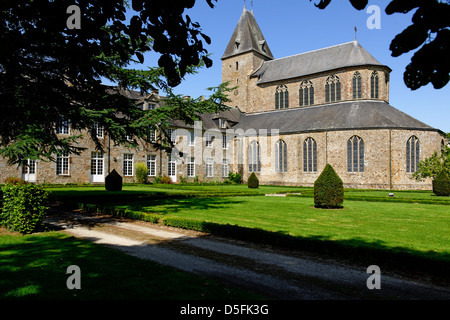 Lonlay Abbey : Benedictine abbey (eleventh century) at autumn, in ...